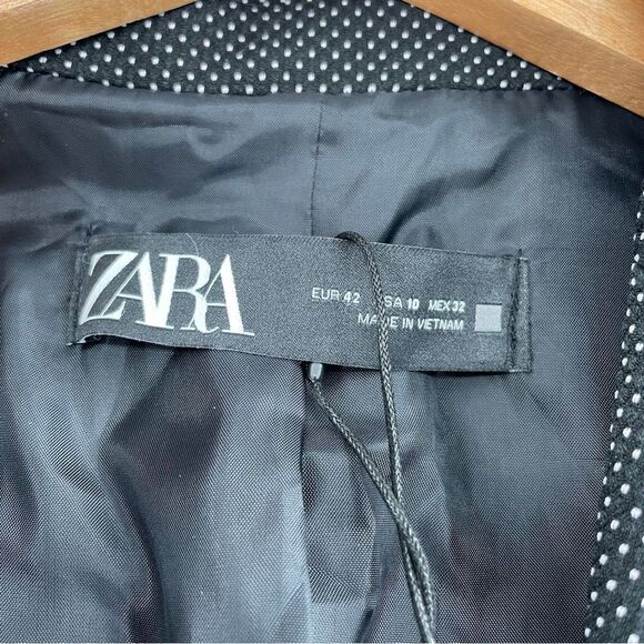 Zara Polka Dot Basic Blazer NWT 10 - Picture 4 of 11